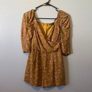Yellow petite romper